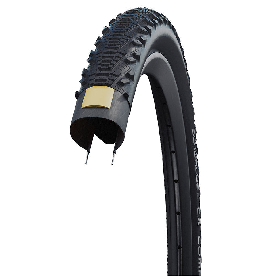 Schwalbe, CX Comp, Tire, 700x35C, Wire, Clincher, SBC, LiteSkin-K-Guard, 50TPI, Black