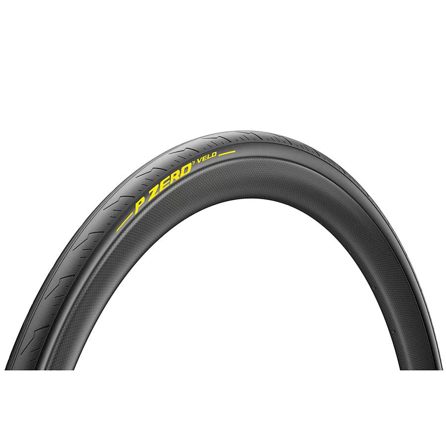 Pirelli, P ZERO Velo Tubular, Road Tire, 700x25C, Tubular, YellowSOFT, TechBELT, 300TPI, Black