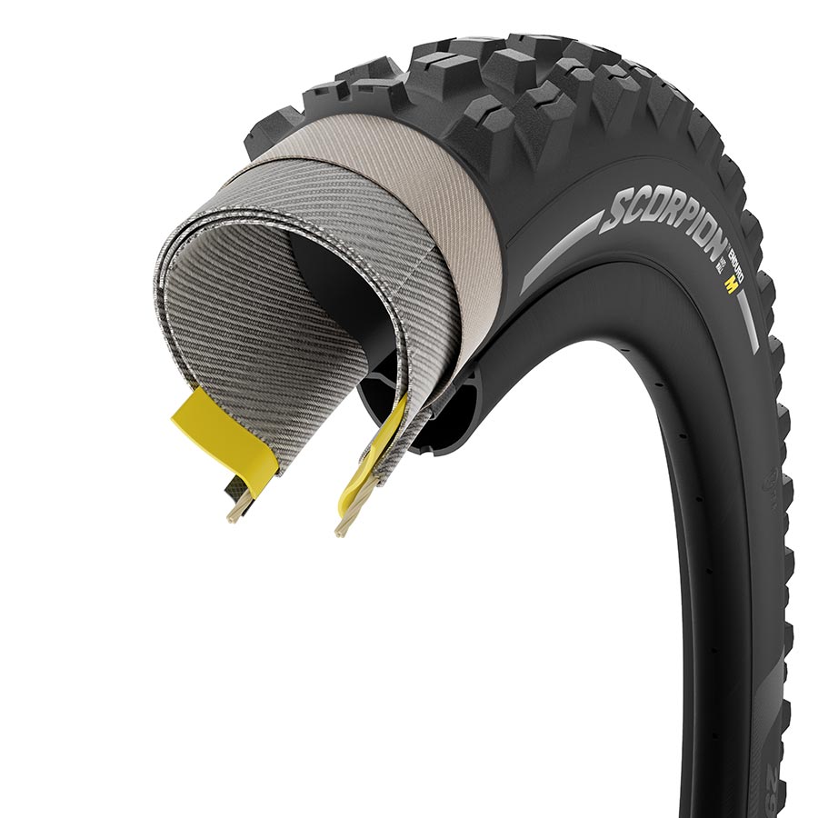 Pirelli, Scorpion Enduro M, Mountain Tire, 29x2.60, Folding, Tubeless Ready, SmartGRIP Gravity, HardWALL, 60TPI, Black