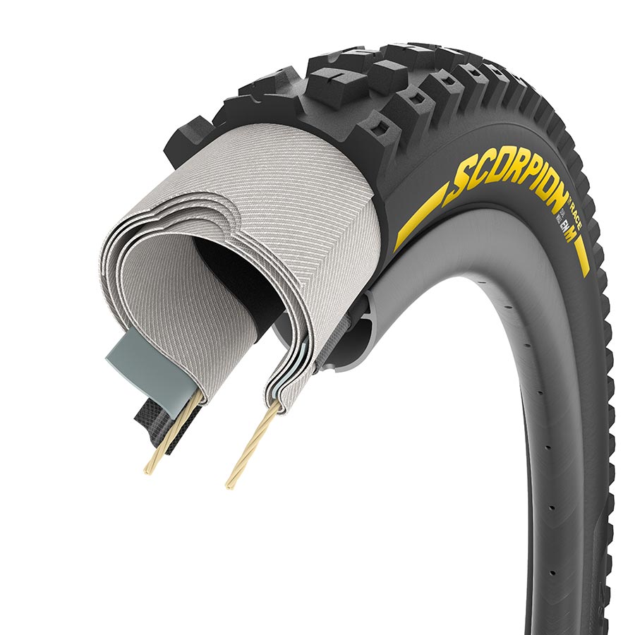 Pirelli, Scorpion Race Enduro M, Mountain Tire, 29"x2.50, Folding, Tubeless Ready, SmartEVO DH, DualWALL, 60TPI, Black