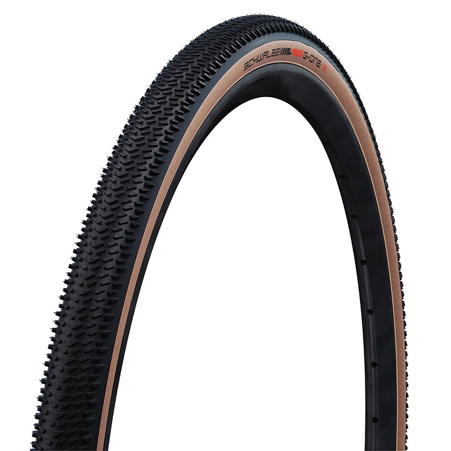 Schwalbe, G-One R Pro, Gravel Tire, 28x1.70, Folding, Tubeless Ready, Addix Race, V-Guard, 67TPI, Transparent Sidewall