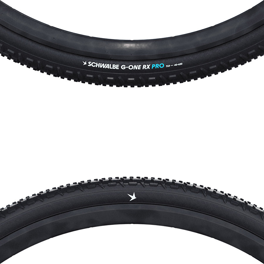 Schwalbe, G-One RX Pro, Gravel Tire, 28x2.00, Folding, Tubeless Ready, Addix Race, V-Guard, 67TPI, Black