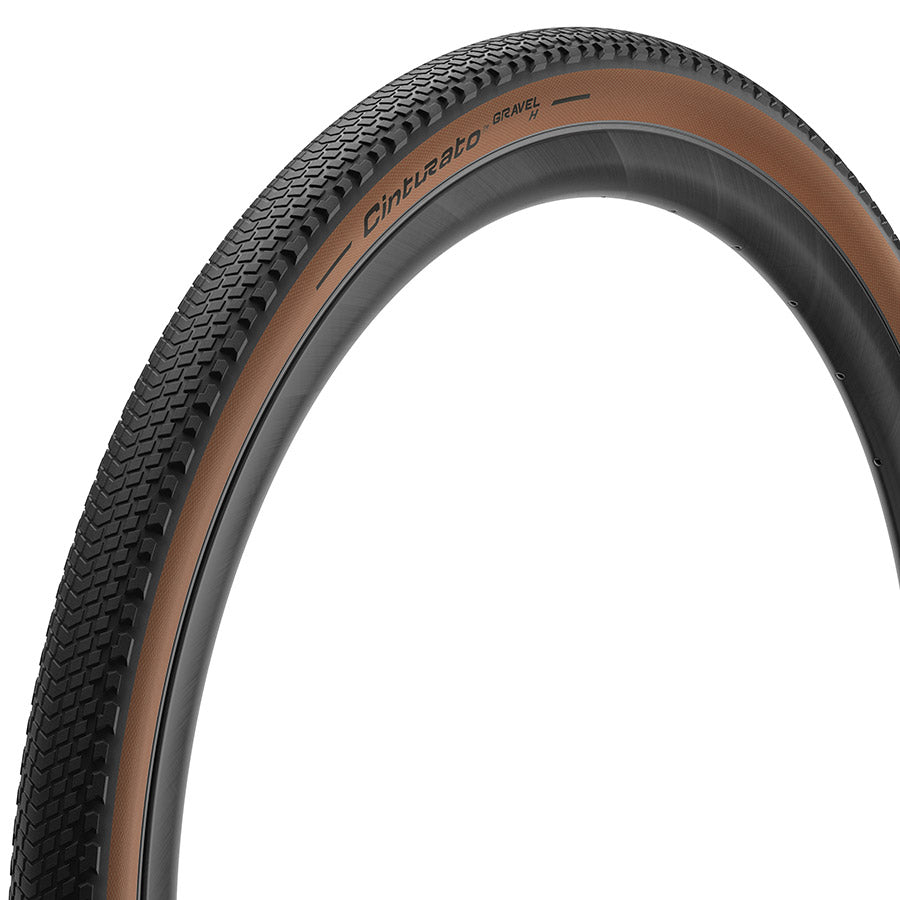 Pirelli, Cinturato Gravel H HP-Line, Gravel Tire, 700x40C, Folding, Tubeless Ready, SmartEVO GR, ProWALL Gravel, 120TPI, Tanwall