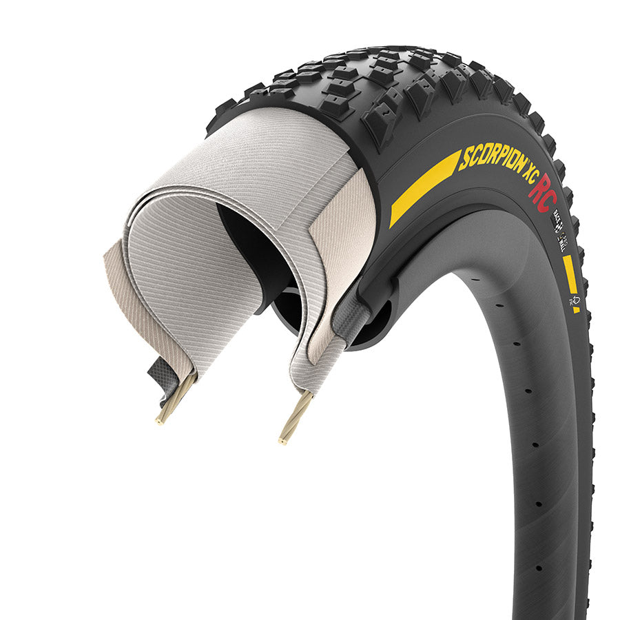 Pirelli, Scorpion Race XC RC, Mountain Tire, 29x2.4, Folding, Tubeless Ready, Race XC Compound, ProWALL, 120TPI, Black