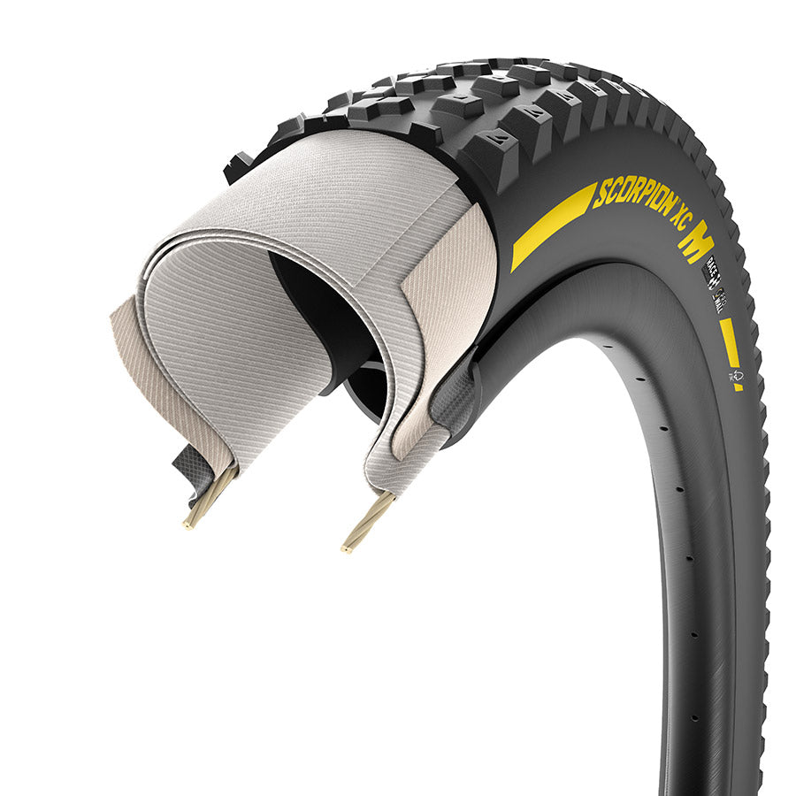 Pirelli, Scorpion Race XC M, Mountain Tire, 29x2.4, Folding, Tubeless Ready, Race XC Compound, ProWALL, 120TPI, Black