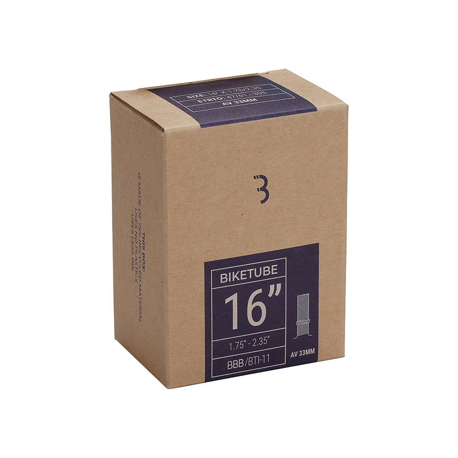 BBB Cycling, Tube, Schrader, Length: 33mm, 16'', 1.75-2.125