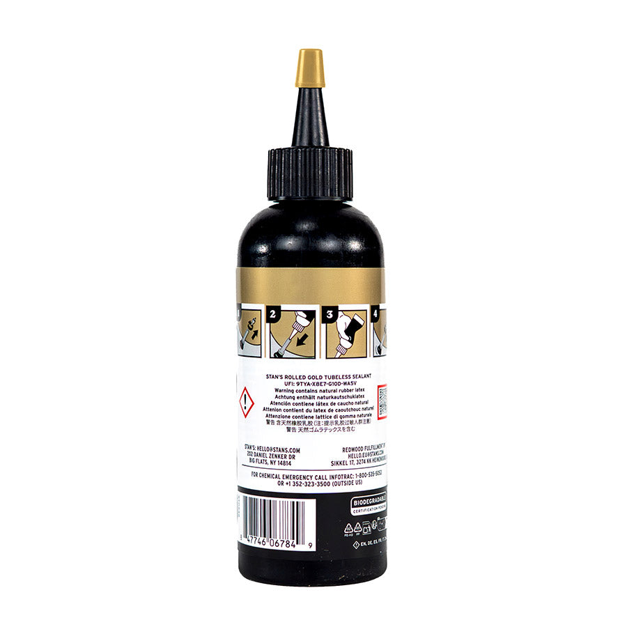 Stans No Tubes, Rolled Gold Sealant, Tubeless Sealant, 125ml