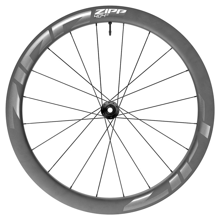 Zipp, 404 S A1, Wheel, Front, 700C / 622, Holes: 20, 12mm TA, 100mm, Disc Center Lock, Dark Grey Graphic A1
