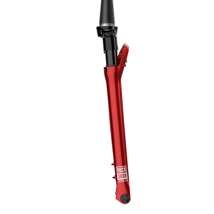 RockShox, Rudy Ultimate XPLR A2, Suspension Fork, 700C, Solo Air, 30mm, 1-1/8''-1.5'', 12x100mm TA, Rake: 45mm, Red