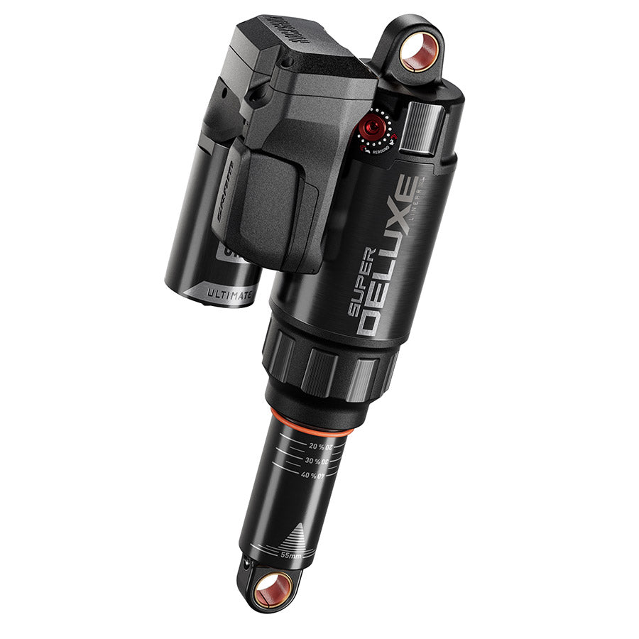 RockShox, Super Deluxe FLT Attendant D1, Rear shock, 230x65, Shaft Eyelet: Standard, Body Eyelet: Standard, Token Loc 3, Reb55/Comp37, Mid4-Lock6, Trek Slash 2023+Gen6