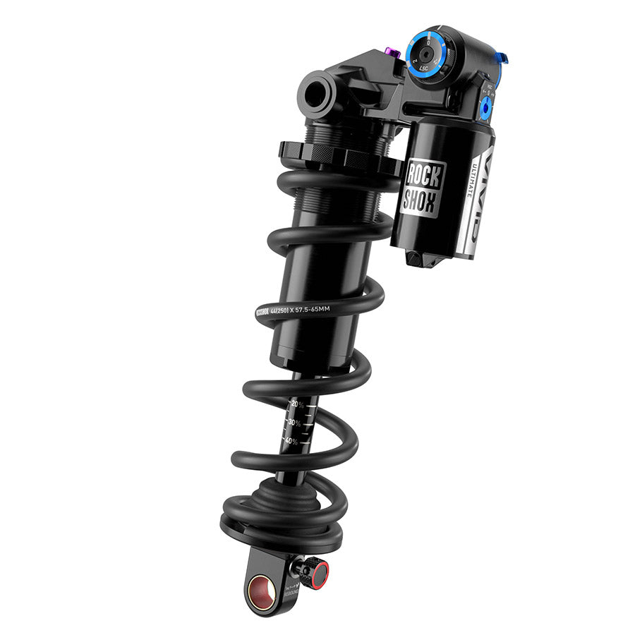 RockShox, Vivid Coil Ultimate D1, Rear shock, 185x55, Shaft Eyelet: Standard, Body Eyelet: Trunnion, Reb55/Comp34, Lockout45