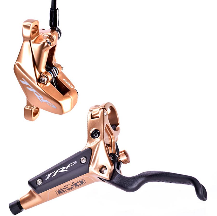 TRP, DH-R EVO HD-M846, MTB Hydraulic Disc Brake, Right, Post mount, Disc: Not included, 320g, Gold