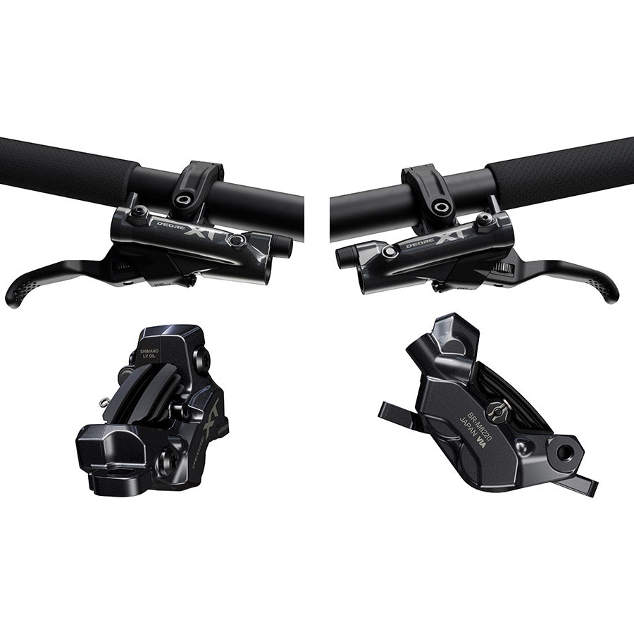 Shimano, XT BL-M8200 / BR-M8220 Kit, MTB Hydraulic Disc Brake, Front and Rear, Post mount, Disc: Not included, Black, IBRM8220UPGKIT1
