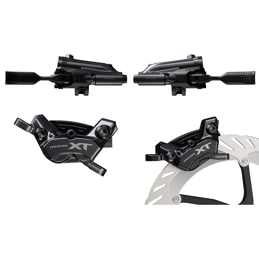 Shimano, XT BL-M8200 / BR-M8220 Kit, MTB Hydraulic Disc Brake, Front and Rear, Post mount, Disc: Not included, Black, IBRM8220UPGKIT1