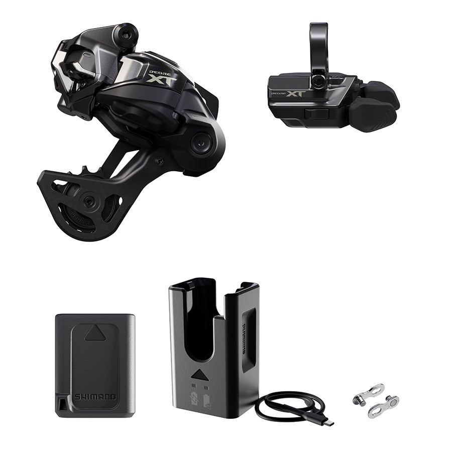 Shimano, Deore XT Di2 RD-M8250 Kit, Rear Derailleur, Speed: 12, Cage: GS, Black, clamp band, IGPM8250UPG03