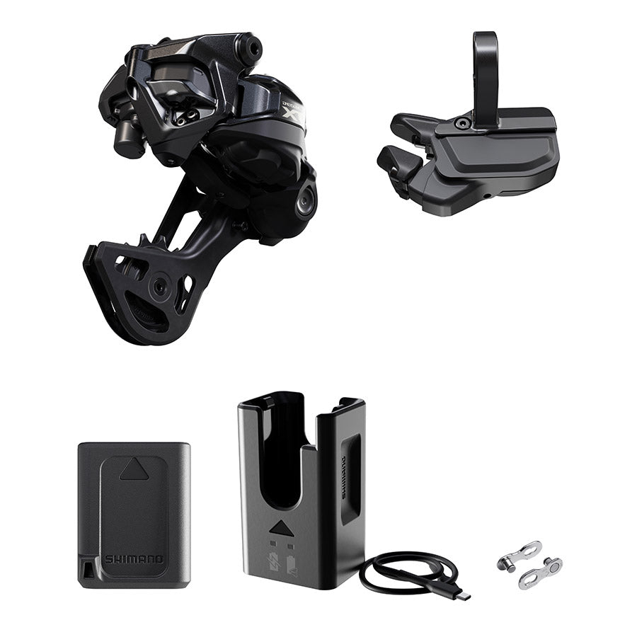 Shimano, Deore XT Di2 RD-M8250 Kit, Rear Derailleur, Speed: 12, Cage: GS, Black, clamp band, IGPM8250UPG03