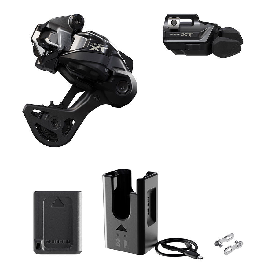 Shimano, Deore XT Di2 RD-M8250 Kit, Rear Derailleur, Speed: 12, Cage: GS, Black, I-Spec EV, IGPM8250UPG04