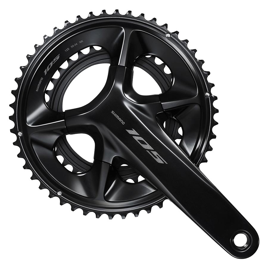 Shimano, 105 FC-R7100, Crankset, Speed: 12, Spindle: 24mm, BCD: 110, 34/50, Hollowtech II, 175mm, Black, Road Disc, IFCR7100EX04