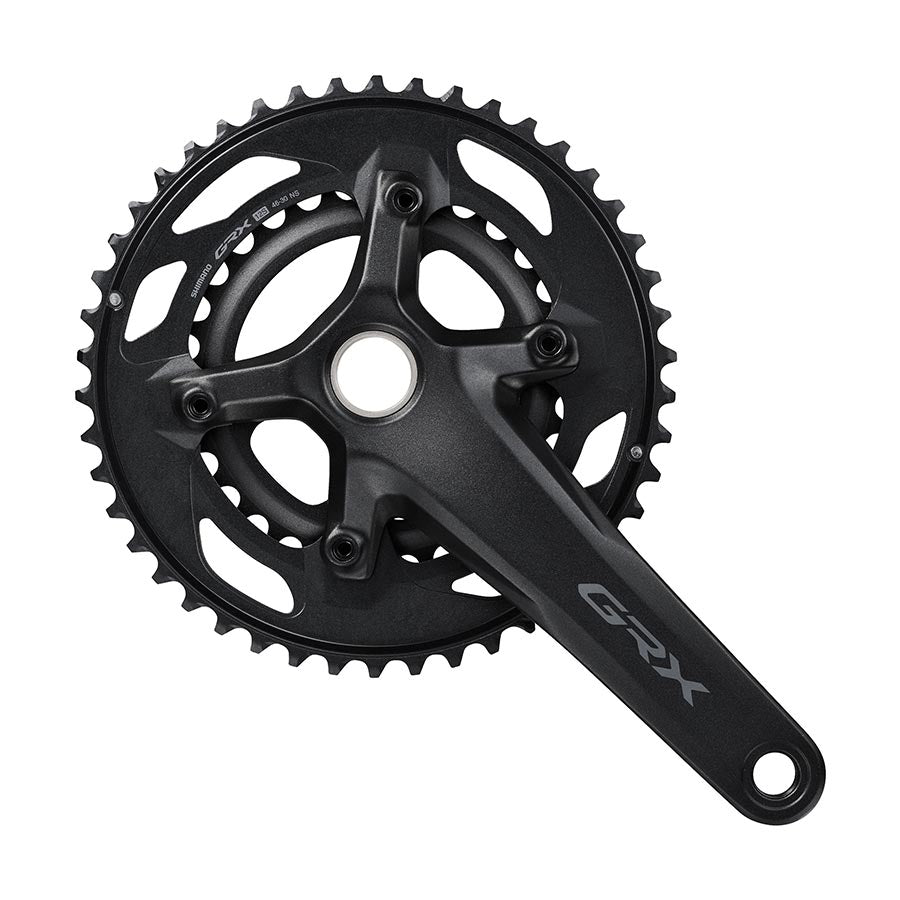 Shimano, GRX FC-RX610-2, Crankset, Speed: 12, Spindle: 24mm, BCD: 80/110, 30/46, 175mm, Black, Road Disc