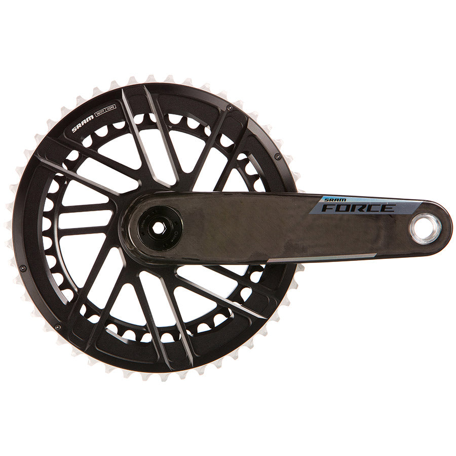 SRAM, Force 2x E1, Crankset, Speed: 12, Spindle: 28.99mm, BCD: Direct Mount SRAM 8 Bolt, 50/37, DUB, 165mm, Black, Road