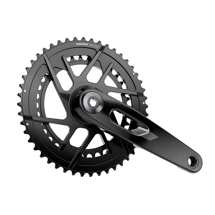 SRAM, Rival 2x E1, Crankset, Speed: 12, Spindle: 28.99mm, BCD: Direct Mount SRAM 8 Bolt, 46/33, DUB, 160mm, Black, Road