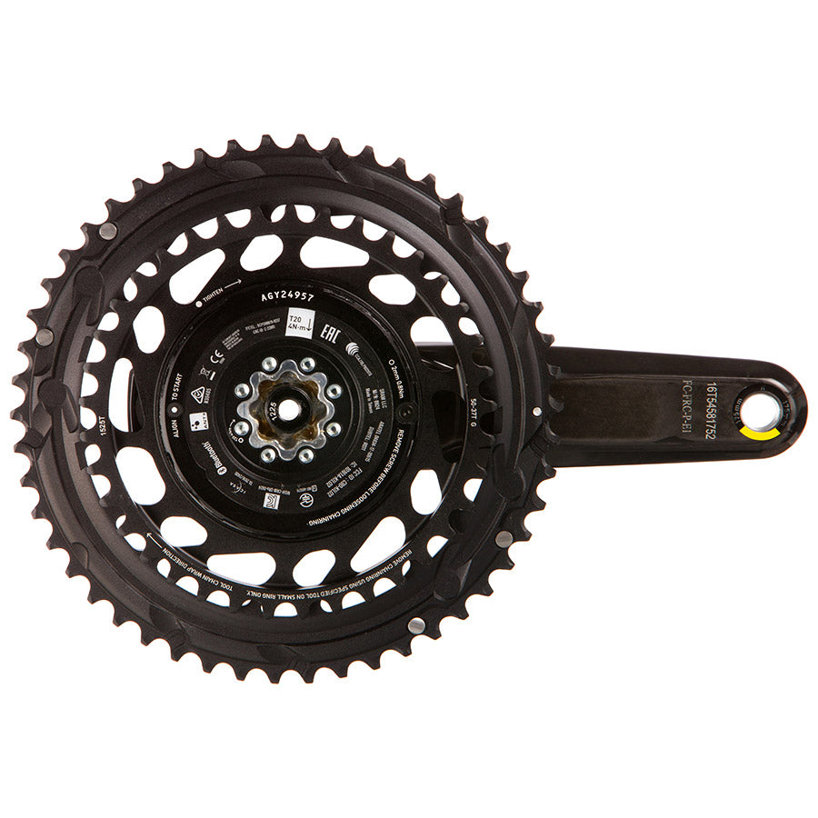 SRAM, Force 2x Powermeter E1, Power Meter Crankset, Speed: 12, Spindle: 28.99mm, BCD: Thread Mount, 50/37, DUB, 165mm, Black, Road