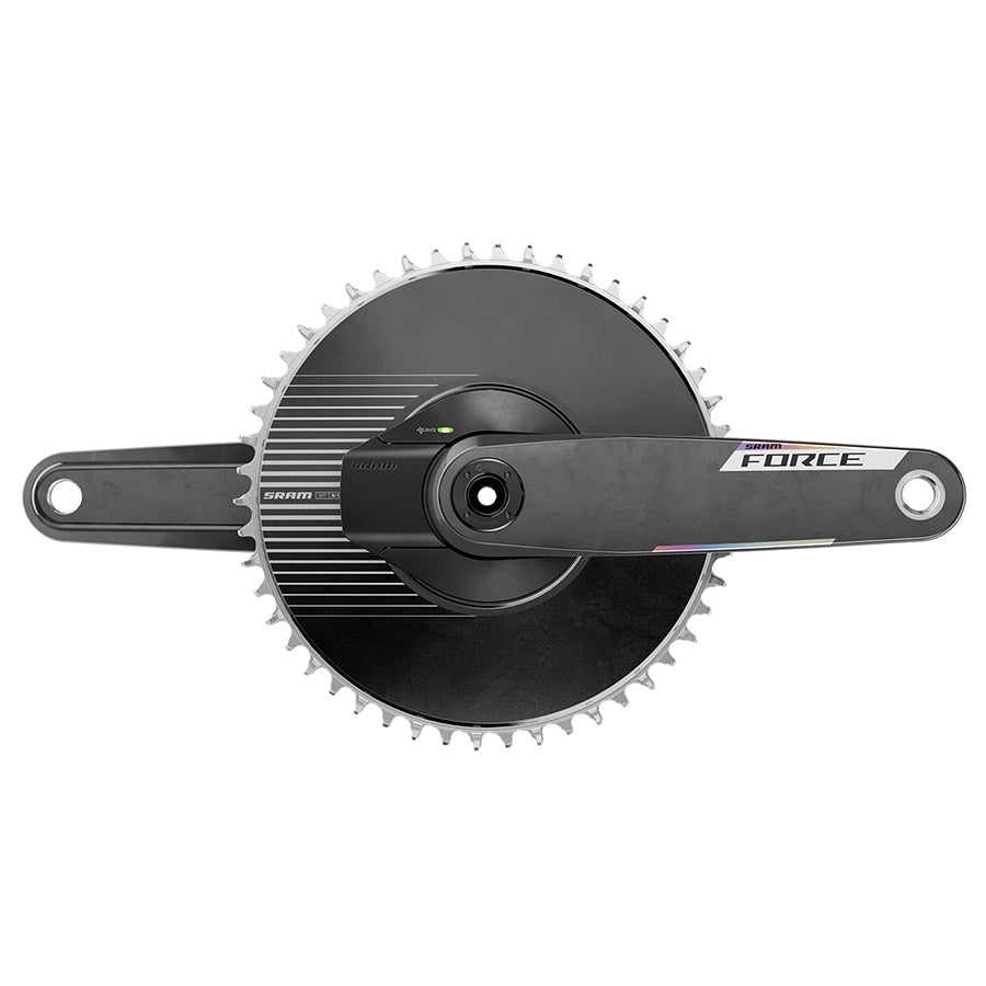 SRAM, Force 1x Aero Powermeter E1, Power Meter Crankset, Speed: 12/13, Spindle: 28.99mm, BCD: Direct Mount SRAM 8 Bolt, 50, DUB, 165mm, Black, Road