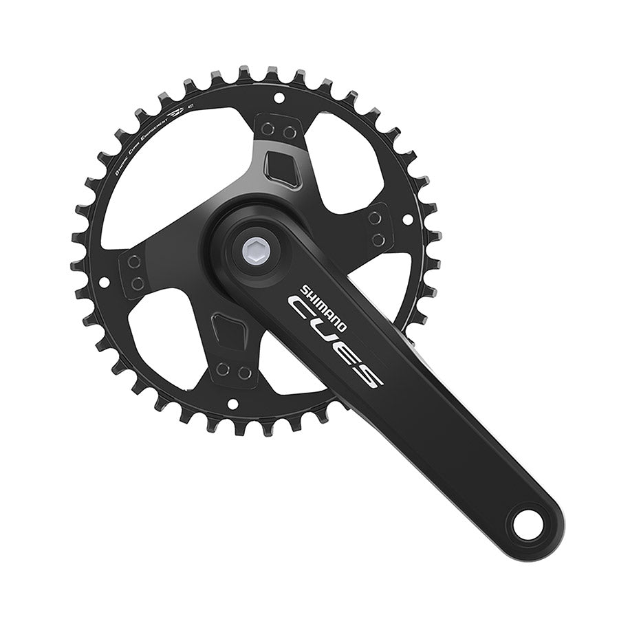 Shimano, CUES FC-U4000-1, Crankset, Speed: 9/10/11, BCD: Rivets, 40, JIS, 175mm, Black, MTB/Boost, EFCU40001EB0X