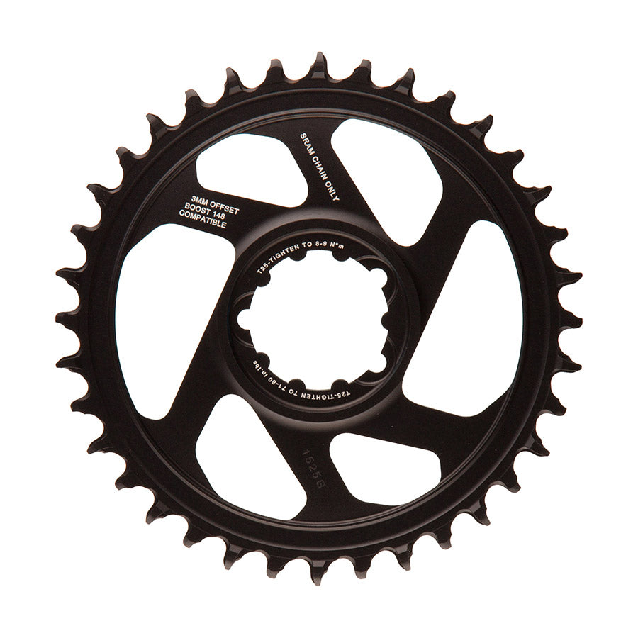 SRAM, X-Sync, 3mm offset, 36T, 12sp., BCD: Direct Mount, Single Chainring, Aluminum, Black