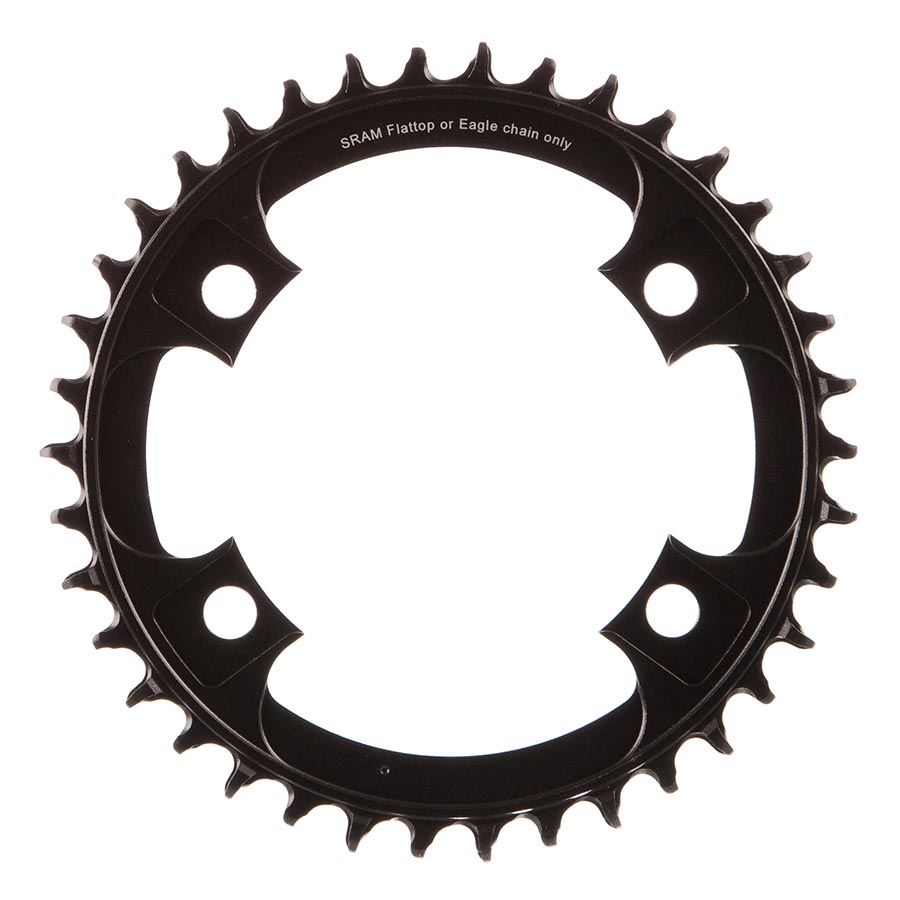 SRAM, X-SYNC 2 107mm, Chainring, Teeth: 38, Speed: 12, BCD: 107, Bolts: 4, Single, Aluminum, Black