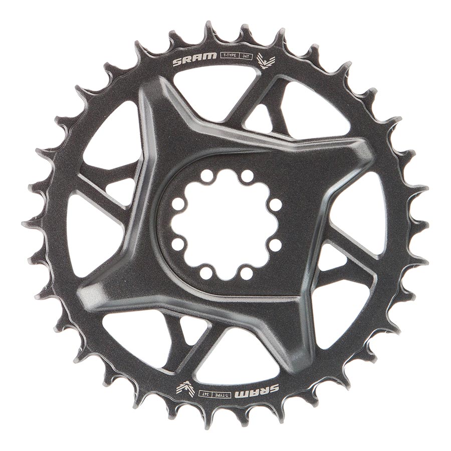 SRAM, GX Eagle T-Type DM, Chainring, Teeth: 34, Speed: 12, BCD: Direct Mount SRAM 8 Bolt, Aluminum, Grey