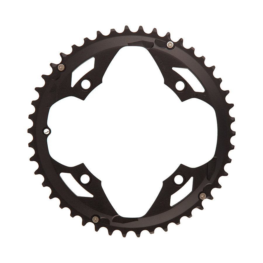 FSA, Omega/Vero Pro Road, Chainring, Teeth: 46, Speed: 10/11, BCD: 120, Bolts: 4, Outer, Aluminum, Black