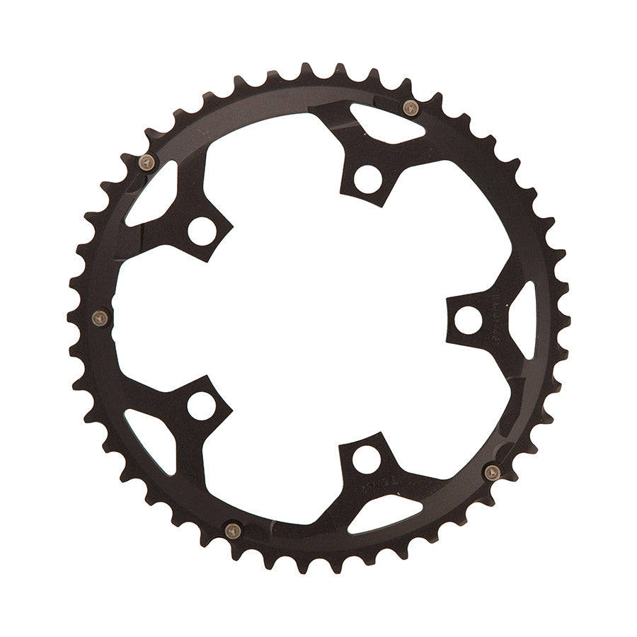 FSA, Gossamer/Omega Pro Road, Chainring, Teeth: 46, Speed: 10/11, BCD: 110, Bolts: 5, Outer, Aluminum, Black