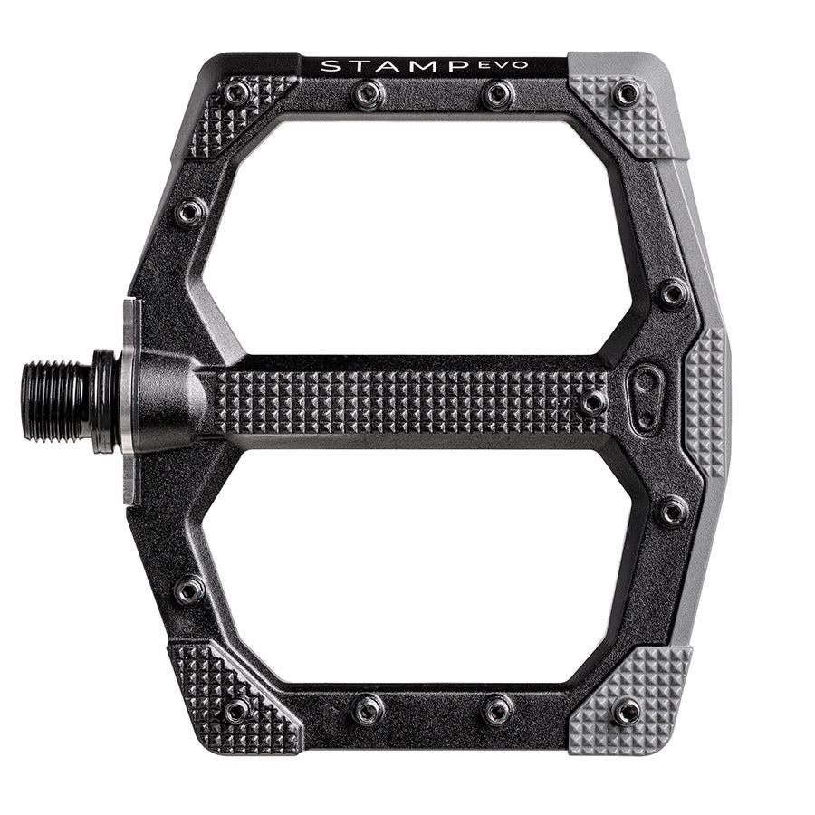 Crankbrothers, STAMP EVO Small, Platform Pedals, Body: Aluminum/Composite, Spindle: Cr-Mo, 9/16'', Black
