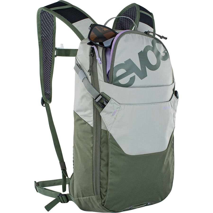 EVOC, Ride 8, Hydration Bag, Volume: 8L, Bladder: Included (2L), Stone - Dark Olive