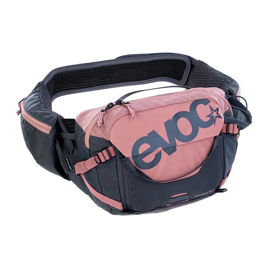 EVOC, Hip Pack Pro 3 +1.5L, Hip Pack, 3L, Bladder included (1.5L), Dusty Pink/Carbon Grey