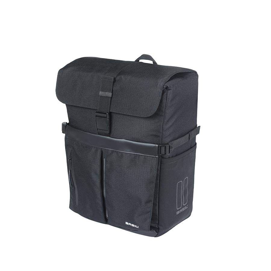 Basil, Move Simple, MIK Studs, Pannier, 15L, Black