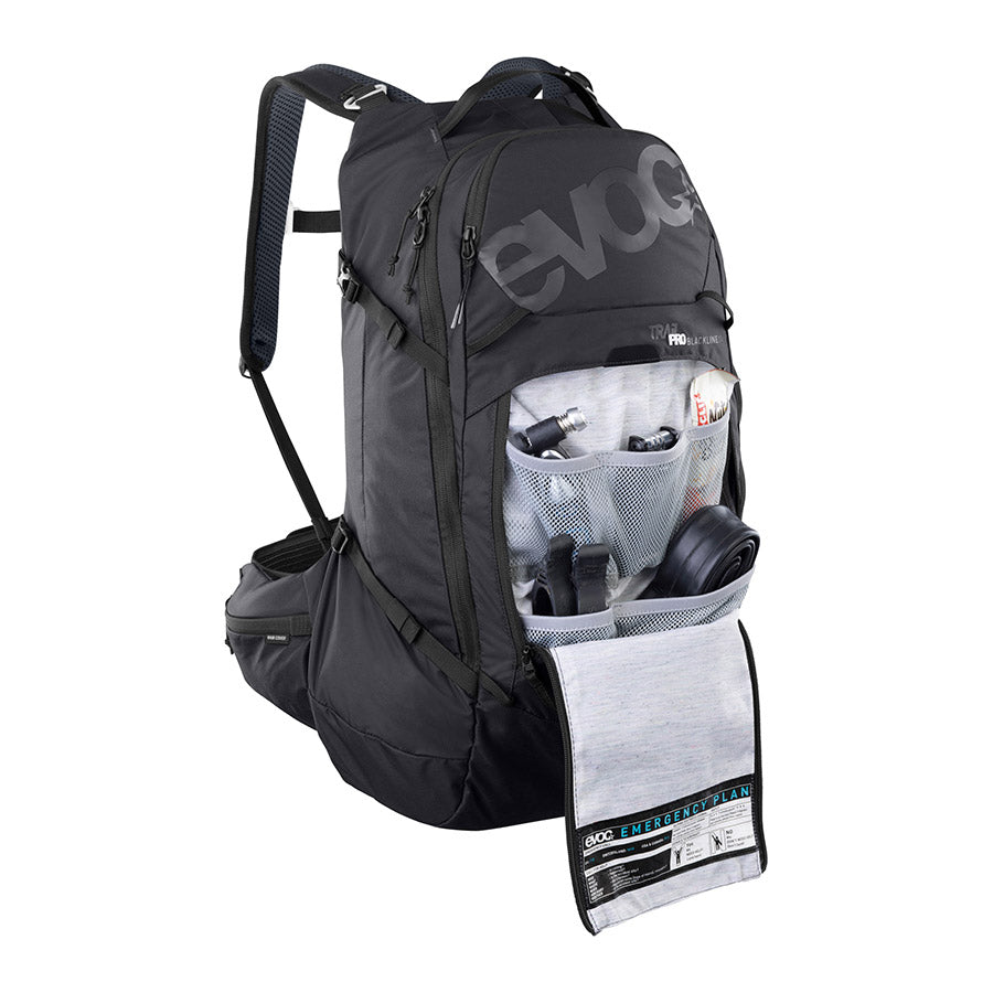 EVOC, Trail Pro Blackline 26, Protector backpack, 26L, Black, LXL