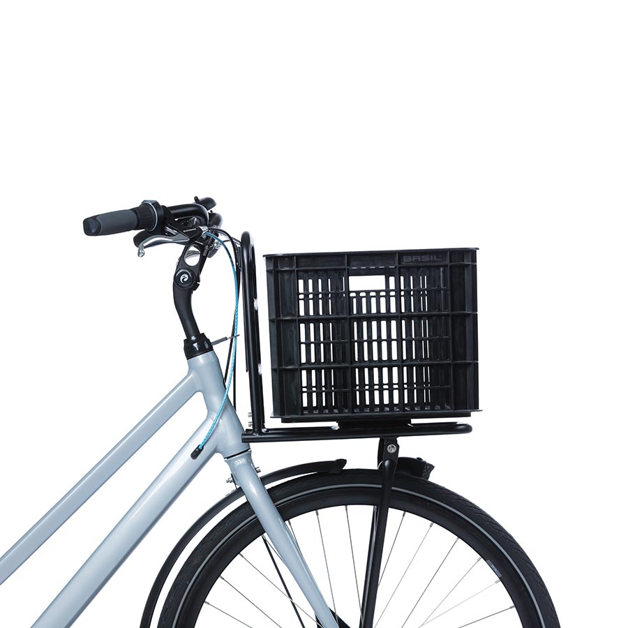 Basil, Bicycle Crate L, Basket, MIK, Black