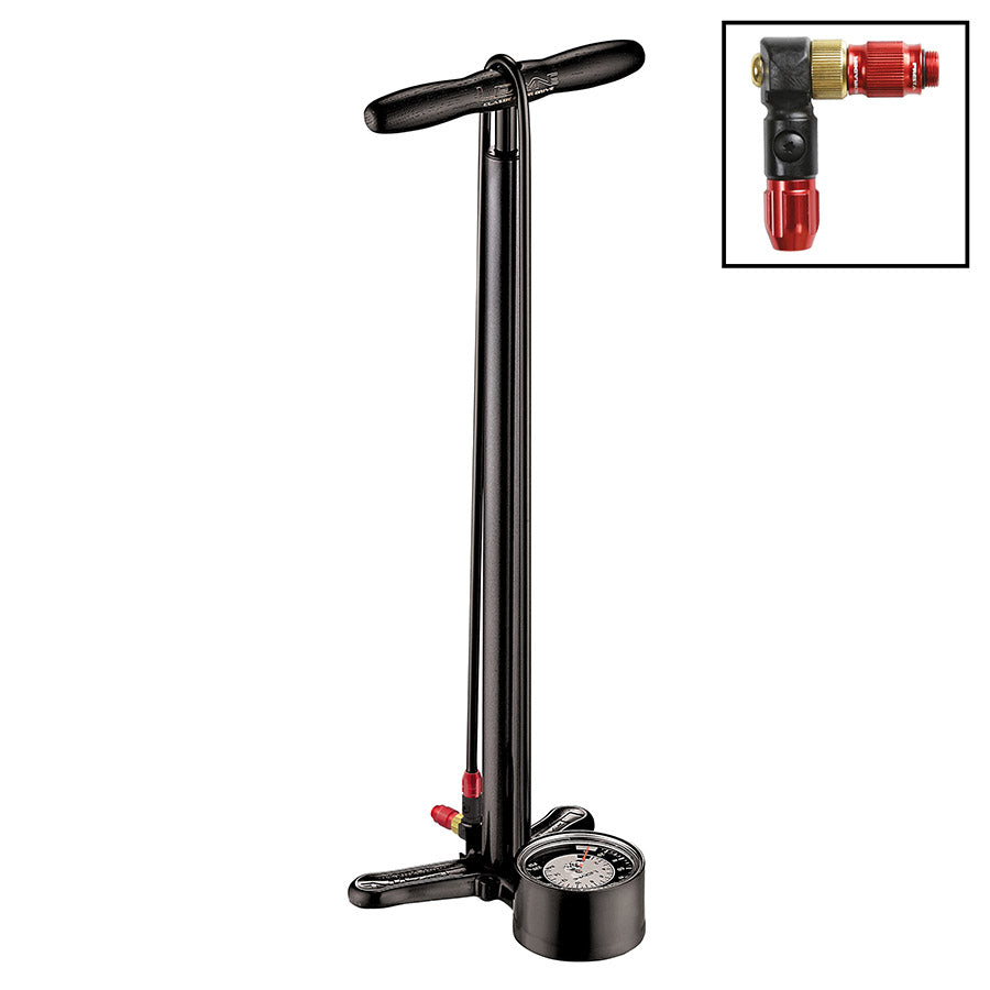 Lezyne, Classic Floor Drive 3.5", Floor Pump, ABS-1 Pro Chuck, 220psi, Black