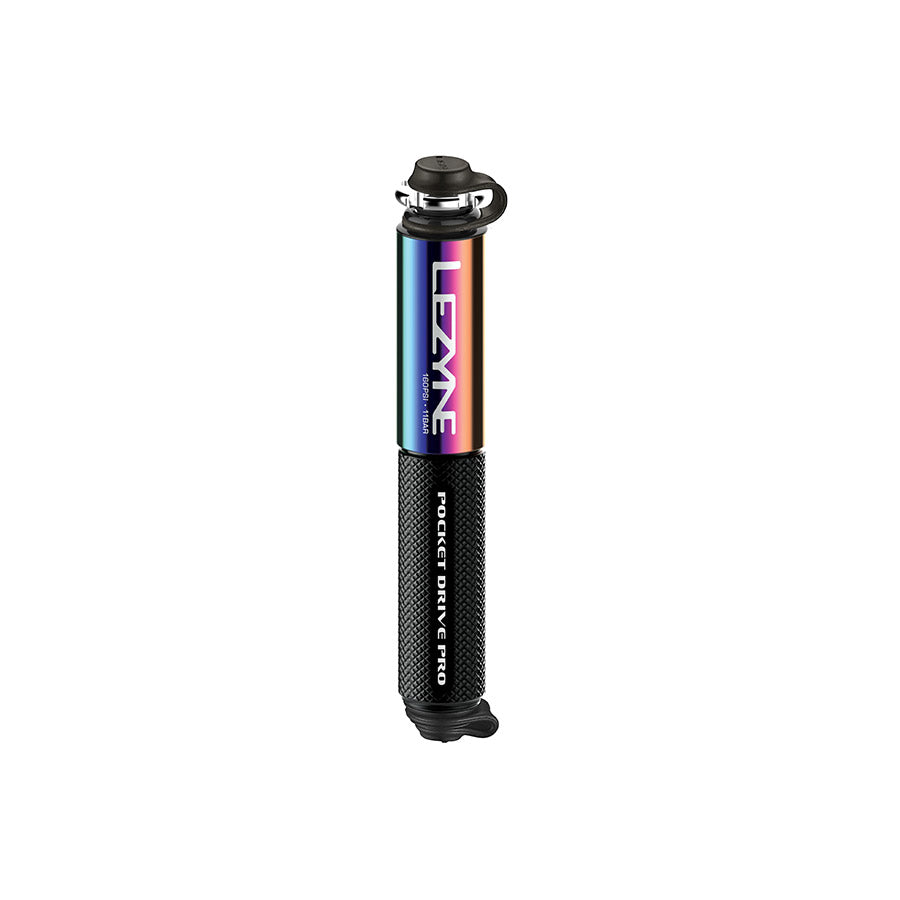 Lezyne, Pocket Drive Pro, Pump, 141mm, 160psi, ABS flip chuck, Multicolor