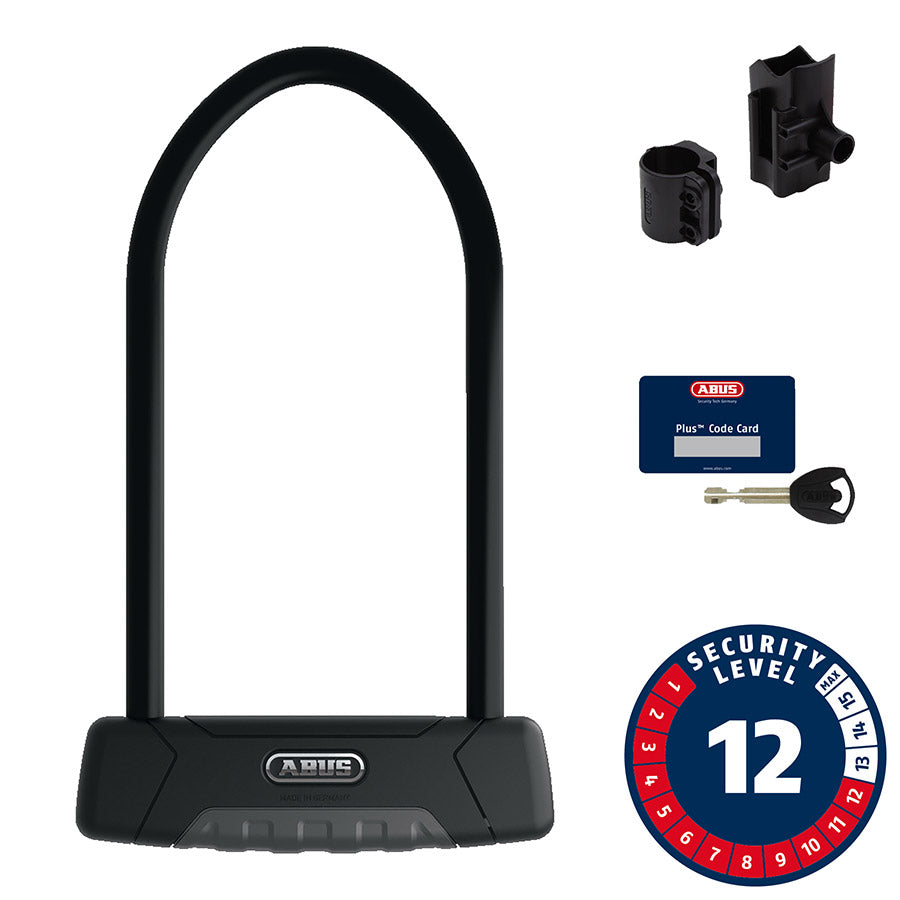 Abus, Granit Plus 470, U-Lock, Key, 12mm, 15.0cm x 30.0cm, 5.9" x 11.8", USH, Black