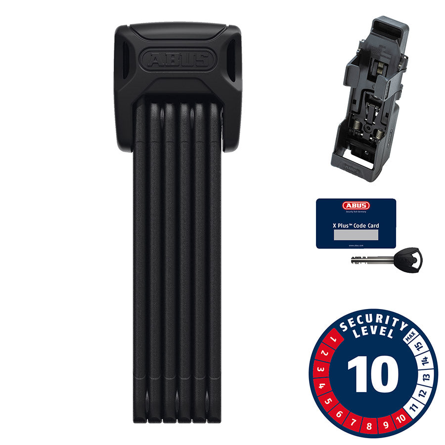 Abus, Bordo XPlus 6000K, Folding Lock, Key, 5.0mm, 90cm, SF, Black