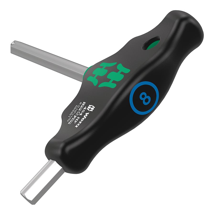 Wera, 454 T-handle Hex-Plus, Hex Wrench, Hex 8.0 x200mm HF, Metric