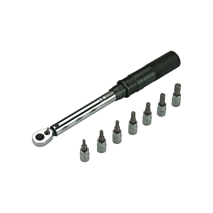 BBB Cycling, BTL-173 TorqueSet Deluxe, Torque Wrench, Ratcheting: Yes, 1/4", 2-14Nm, 3,4,5,6,8mm Hex, T25, T30, Set