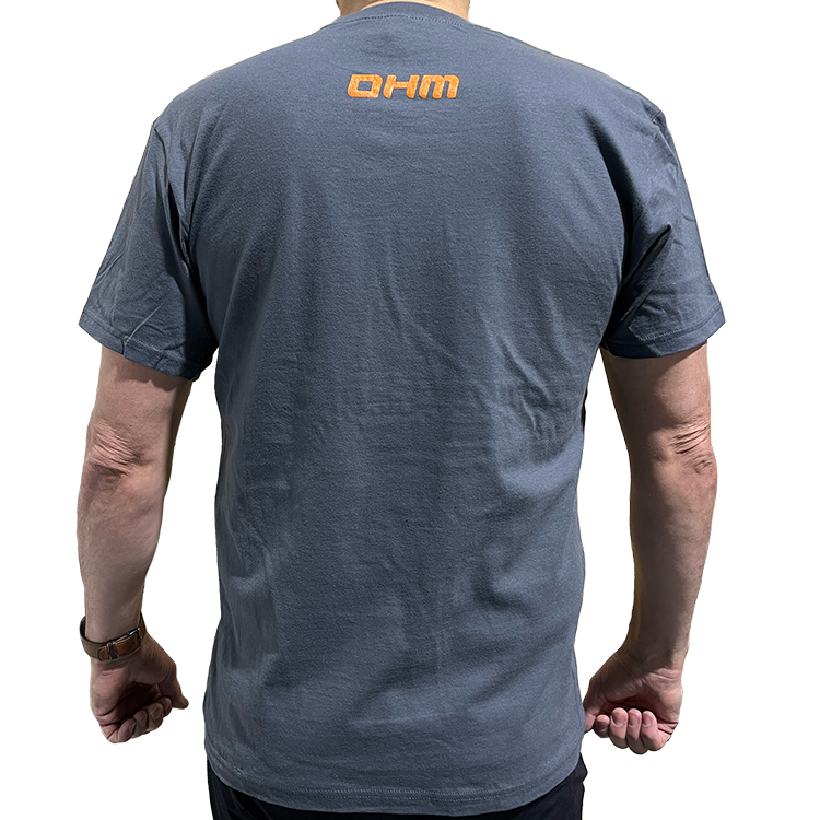 T-shirt avec logo de l'équipe OHM Electric Bikes (devant)