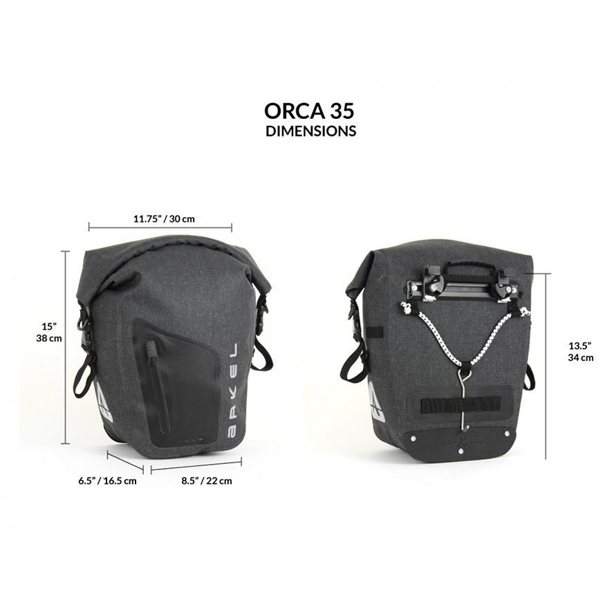Arkel Orca 35 Front or Rear Waterproof Bike Panniers (Pair) Parts & Accessories Arkel
