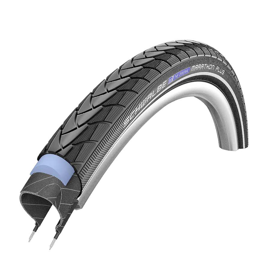 Schwalbe, Marathon Plus, Hybrid Tire, 700x47C, Wire, Clincher, Endurance, SmartGuard, 67TPI, Black