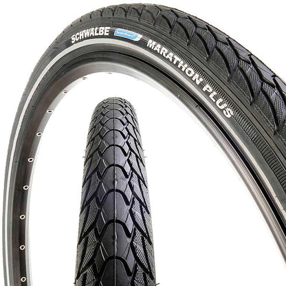 Schwalbe, Marathon Plus, Hybrid Tire, 26''x2.00, Wire, Clincher, Endurance, SmartGuard, 67TPI, Black