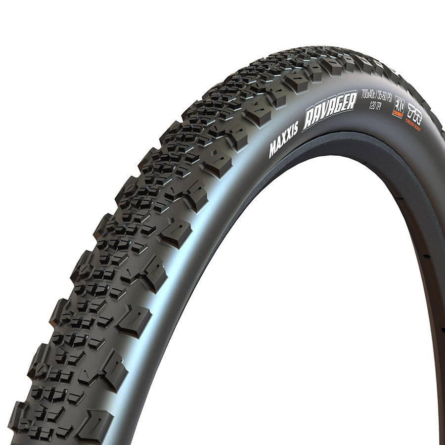 Maxxis, Ravager, Gravel Tire, 700x50C, Folding, Tubeless Ready, EXO, 120TPI, Tanwall